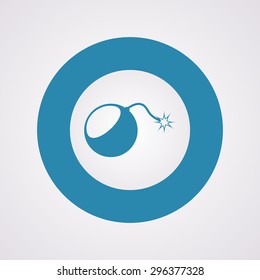 vector illustration of modern b lack icon bomb