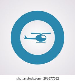 vector illustration of modern b lack icon helicopter