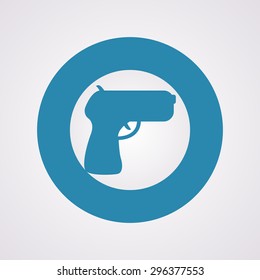 vector illustration of modern b lack icon gun