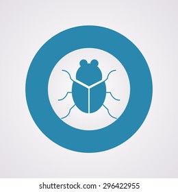 vector illustration of modern b lack icon virus