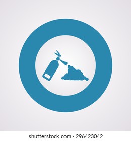 vector illustration of modern b lack icon fire extinguisher