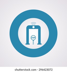 vector illustration of modern b lack icon detector