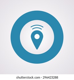 vector illustration of modern b lack icon marker