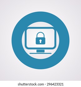 vector illustration of modern b lack icon monitor