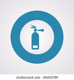vector illustration of modern b lack icon fire extinguisher