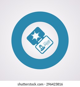 vector illustration of modern b lack icon police