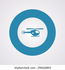 vector illustration of modern b lack icon helicopter