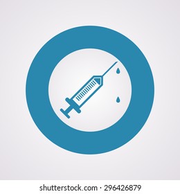 vector illustration of modern b lack icon syringe