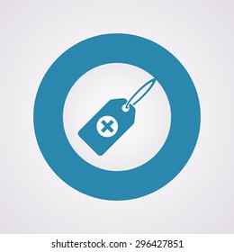 vector illustration of modern b lack icon tag medical