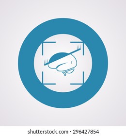 vector illustration of modern b lack icon brain scan