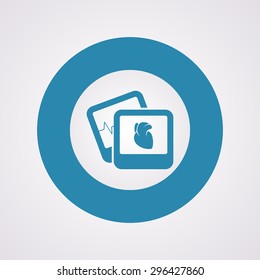 vector illustration of modern b lack icon heart