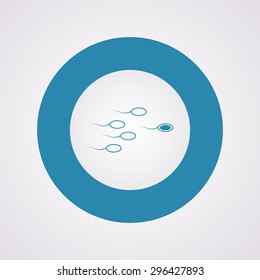 vector illustration of modern b lack icon sperm