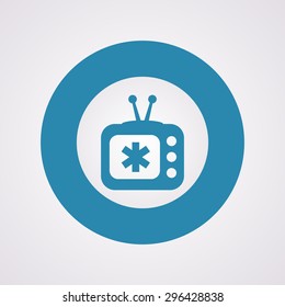 vector illustration of modern b lack icon medical tv
