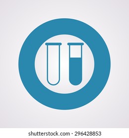 vector illustration of modern b lack icon test-tube