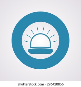 vector illustration of modern b lack icon siren