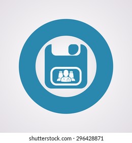 vector illustration of modern b lack icon document