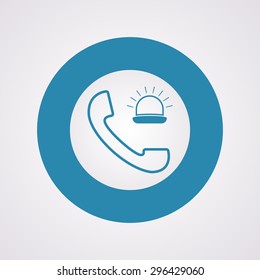 vector illustration of modern b lack call icon an ambulance