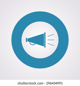 vector illustration of modern b lack icon horn