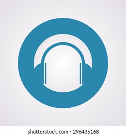 vector illustration of modern b lack icon headphones