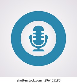 vector illustration of modern b lack icon microphone