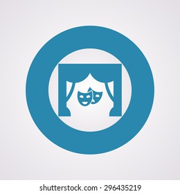 vector illustration of modern b lack icon mask movie