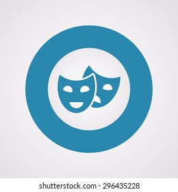 vector illustration of modern b lack icon mask movie