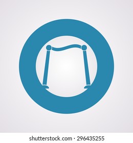 vector illustration of modern b lack icon red carpet