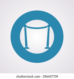 vector illustration of modern b lack icon red carpet