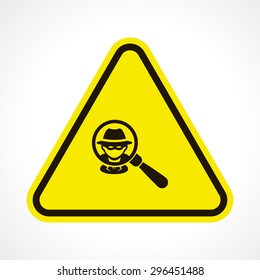 vector illustration of modern b lack icon police