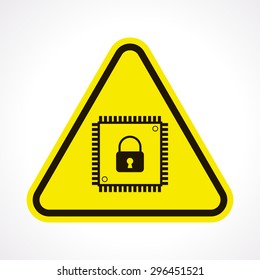 vector illustration of modern b lack icon cpu