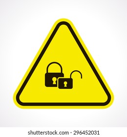 vector illustration of modern b lack icon lock