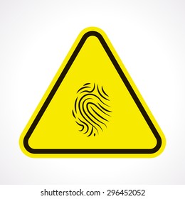 vector illustration of modern b lack icon fingerprint