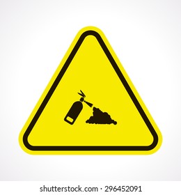 vector illustration of modern b lack icon fire extinguisher