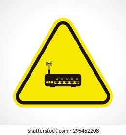vector illustration of modern b lack icon router