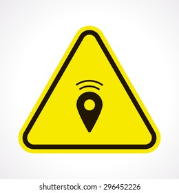 vector illustration of modern b lack icon marker