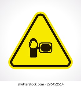 vector illustration of modern b lack icon camcorder