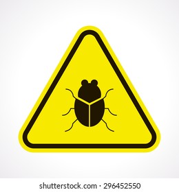 vector illustration of modern b lack icon virus