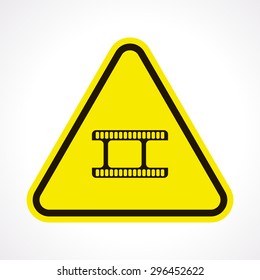 vector illustration of modern b lack icon frame cinema