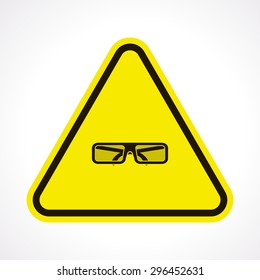 vector illustration of modern b lack icon glasses 3d
