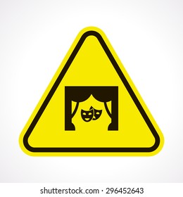 vector illustration of modern b lack icon mask movie