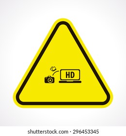 vector illustration of modern b lack icon monitor