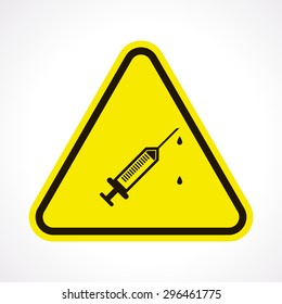 vector illustration of modern b lack icon syringe