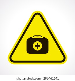vector illustration of modern b lack icon medical bag
