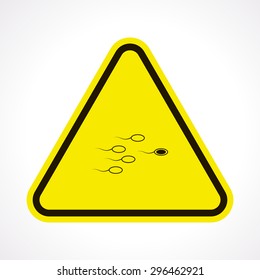 vector illustration of modern b lack icon sperm