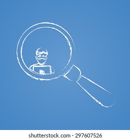 vector illustration of modern b lack icon signaling