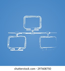 vector illustration of modern b lack icon police handcuffs
