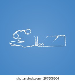 vector illustration of modern b lack icon fire wall