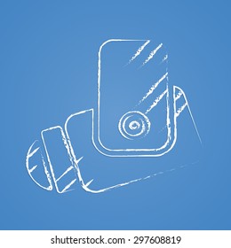 vector illustration of modern b lack icon fire extinguisher