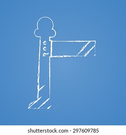 vector illustration of modern b lack icon red carpet