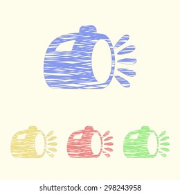 vector illustration of modern b lack icon lantern